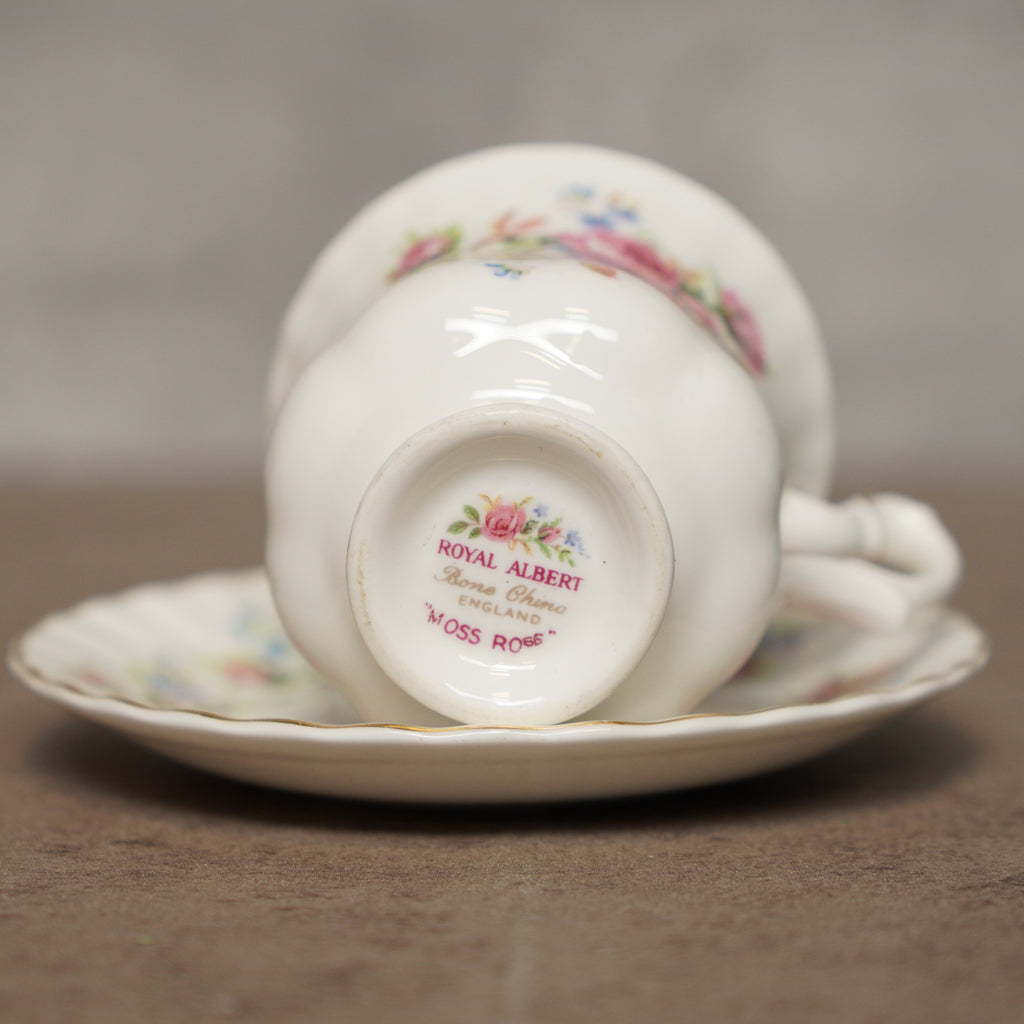 英國名瓷Royal Albert "Moss Rose"系列22k金骨瓷杯組