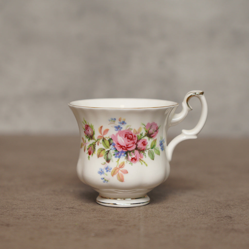 英國名瓷Royal Albert "Moss Rose"系列22k金骨瓷杯組