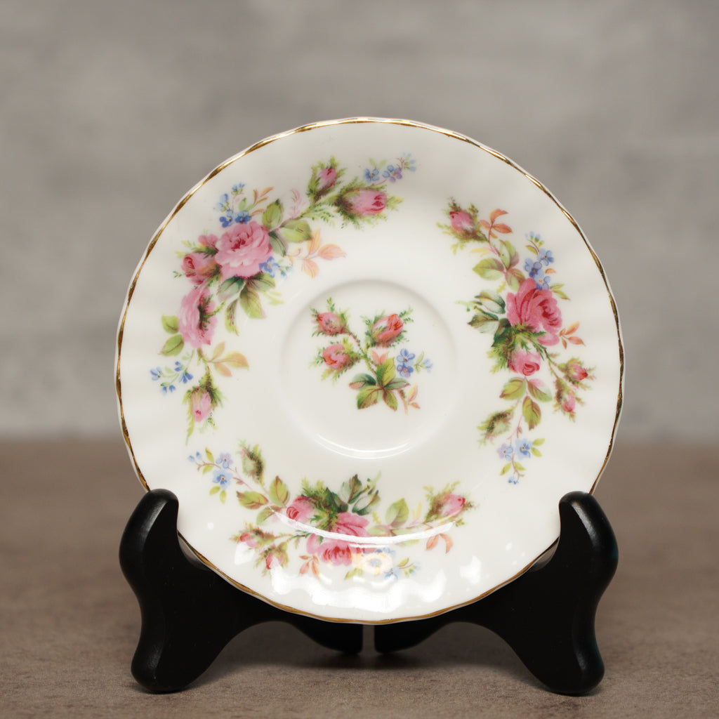 英國名瓷Royal Albert "Moss Rose"系列22k金骨瓷杯組
