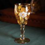 1960捷克手繪花朵酒壺+酒杯套組