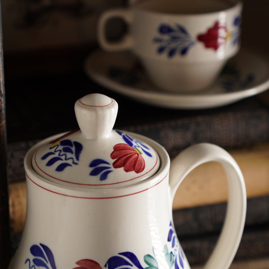 比利時Boch "Boerenbont"風格手繪雙人午茶組