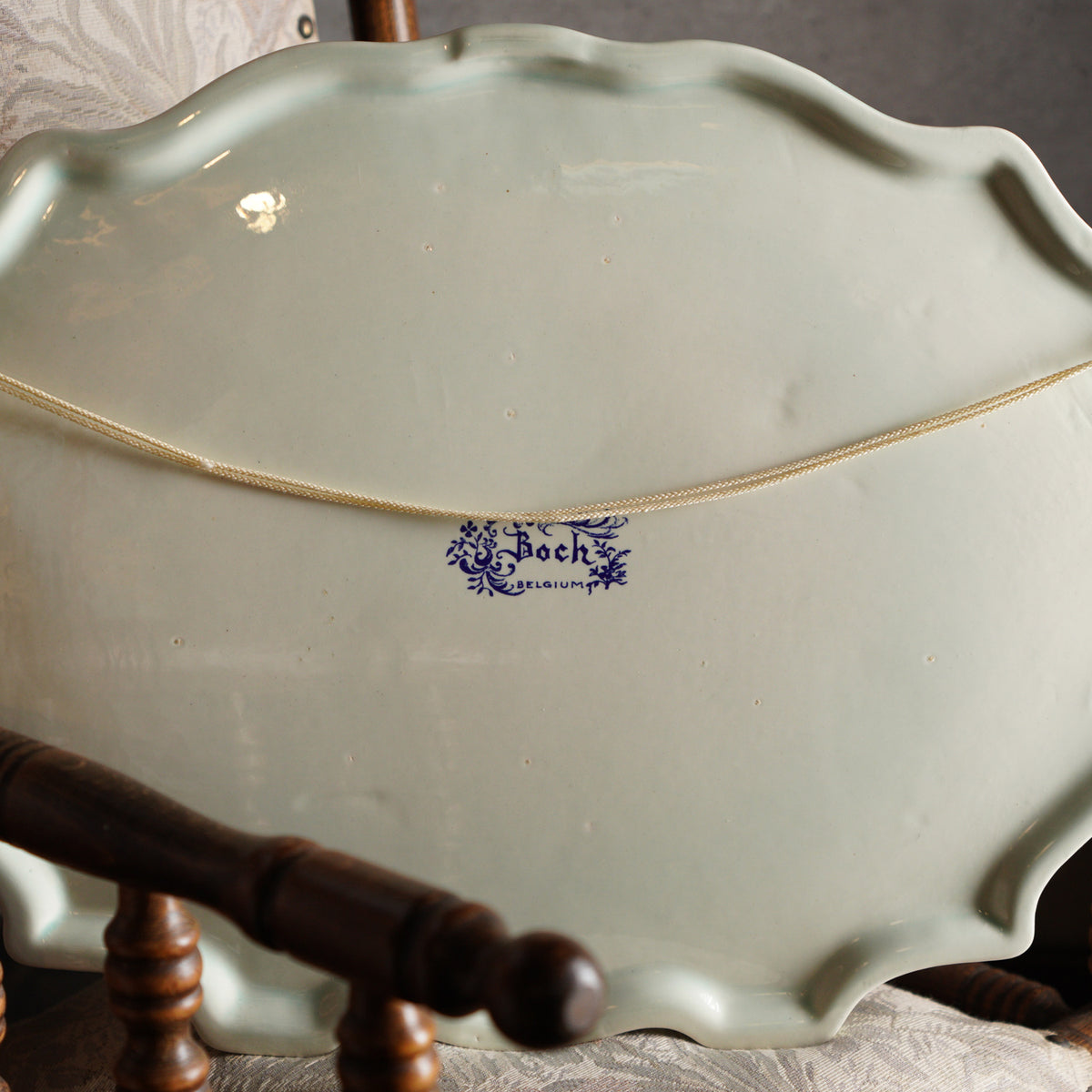 1950比利時Boch"港口風情"大型陶瓷壁掛