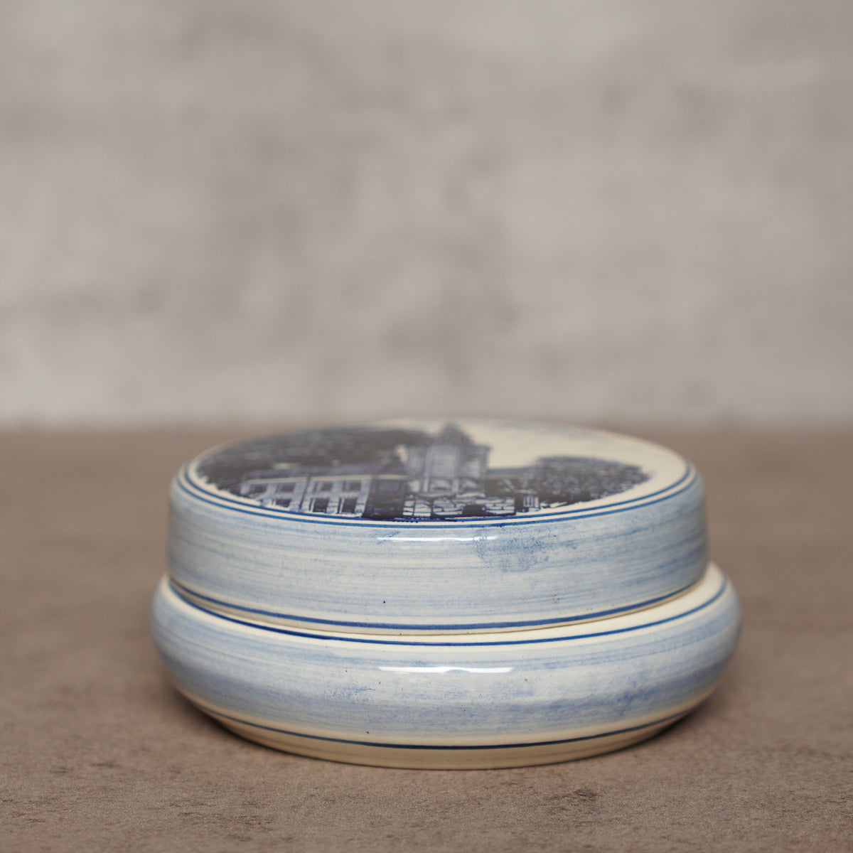 荷蘭Delft Blue風格哈林根市政廳飾品盒/奶油盅