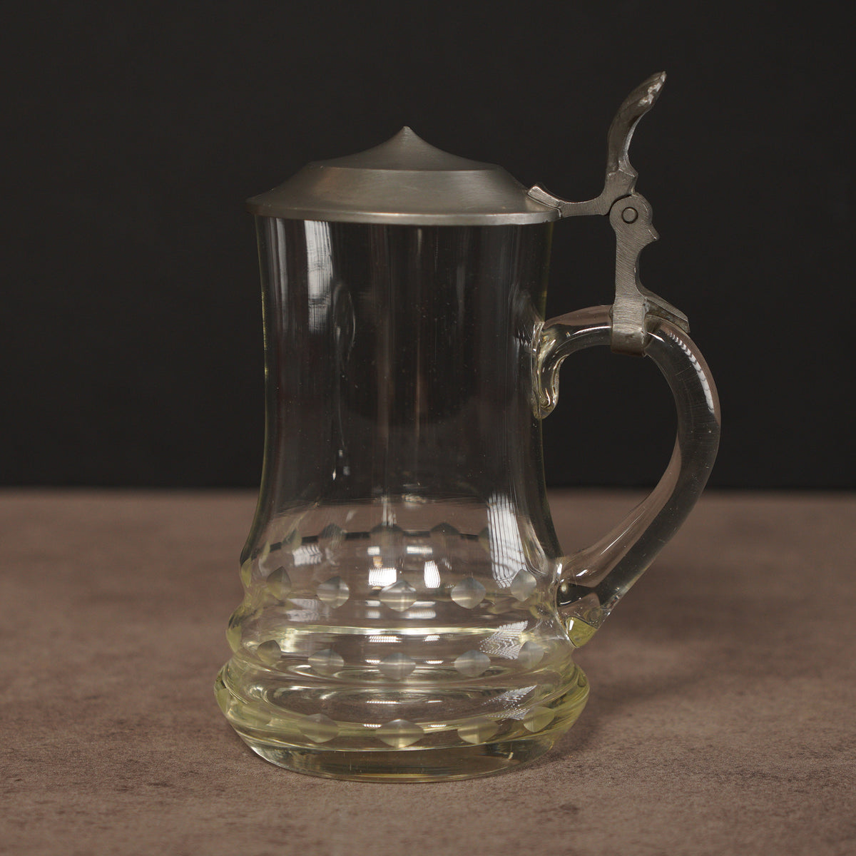 德國手工雕刻錫蓋啤酒杯
