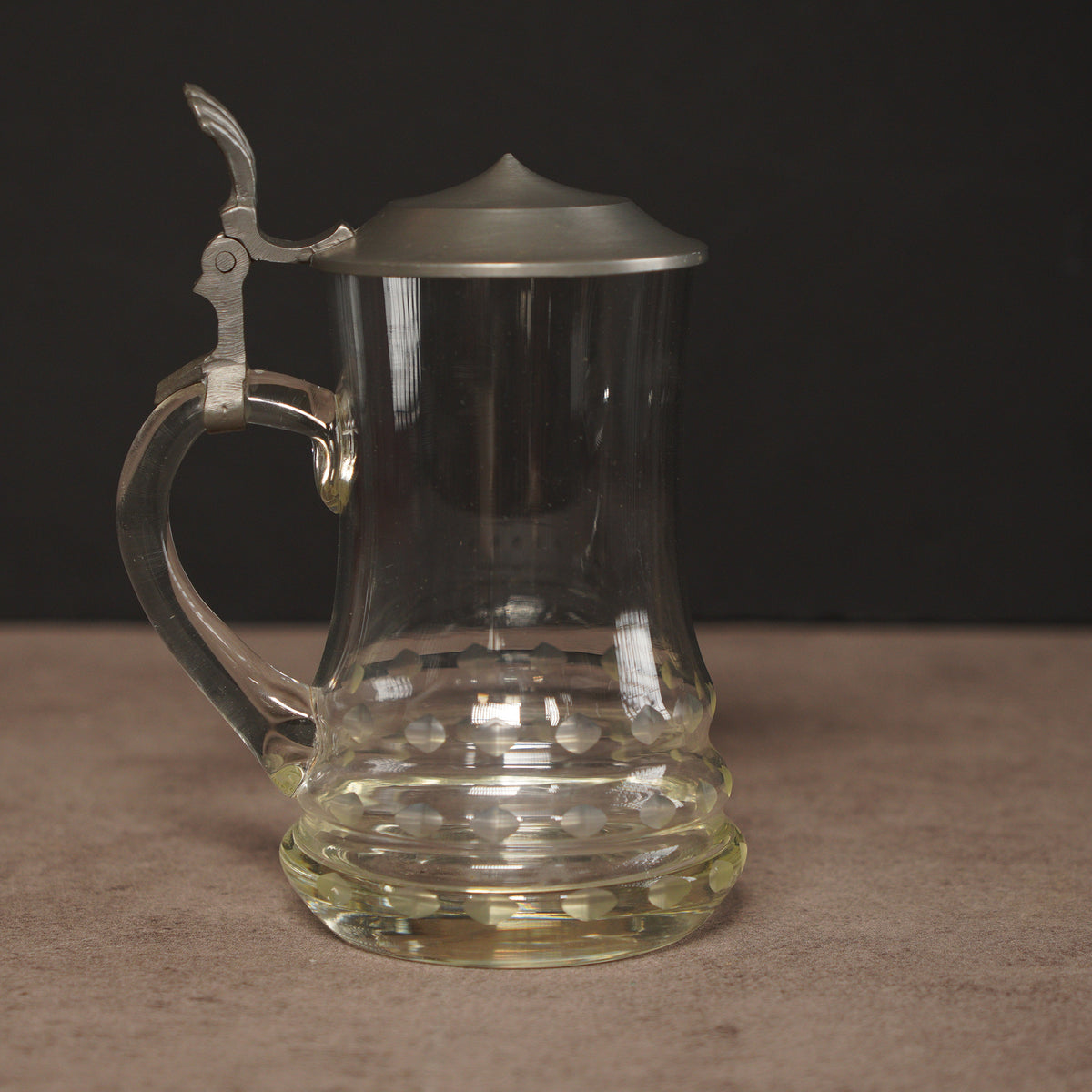 德國手工雕刻錫蓋啤酒杯