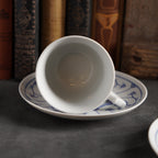 東德Jäger唐草Blau saks茶杯/咖啡杯組