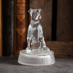 法國Cristal d’Arques梗犬造型水晶擺飾/紙鎮