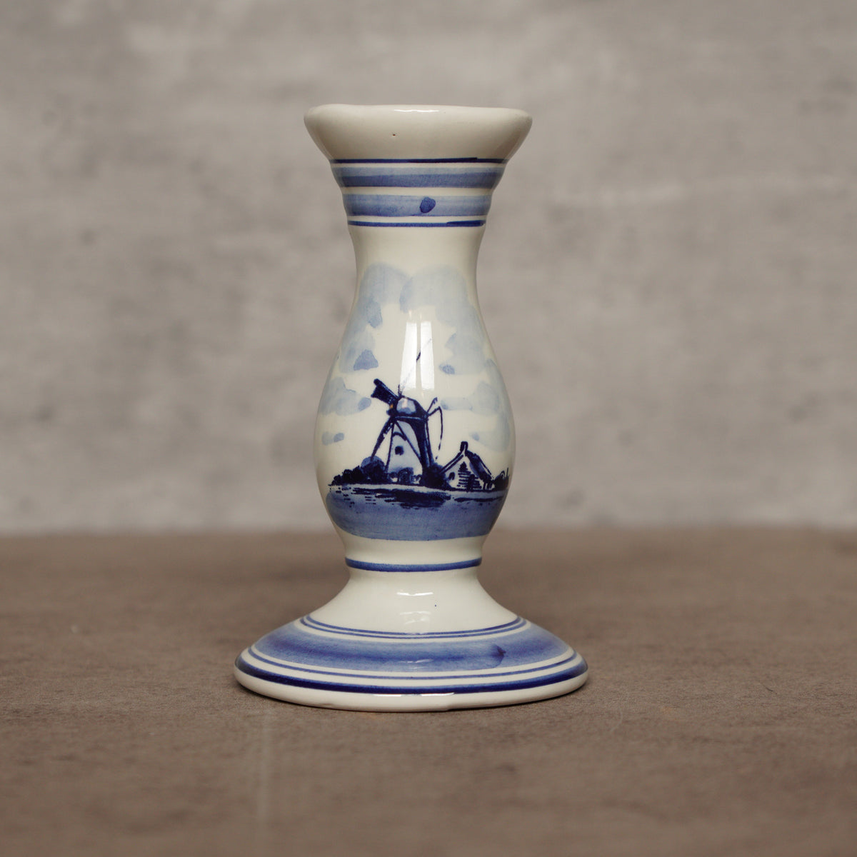 荷蘭Delft Blue風格經典風車手工燭台