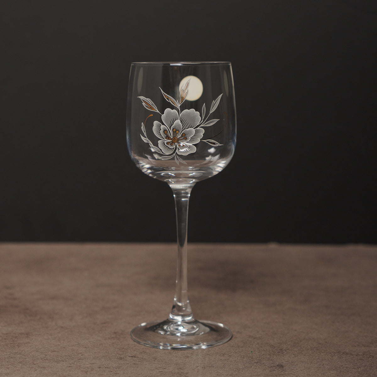法國Cristal d'Arques"Briancon Decor Fleur"系列水晶杯