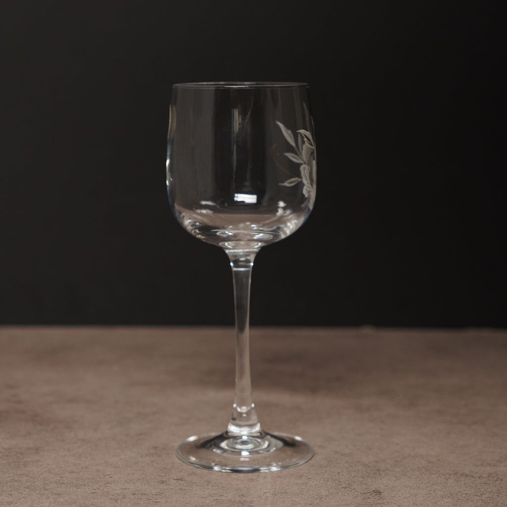 法國Cristal d'Arques"Briancon Decor Fleur"系列水晶杯