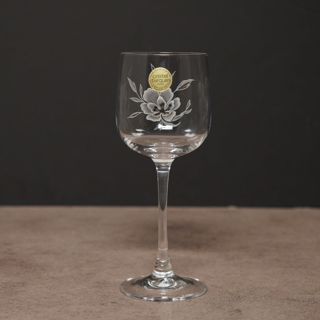法國Cristal d'Arques"Briancon Decor Fleur"系列水晶杯