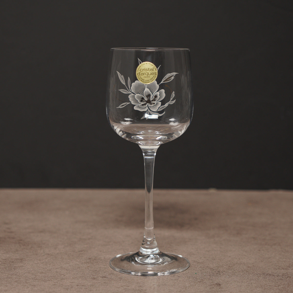 法國Cristal d'Arques"Briancon Decor Fleur"系列水晶杯