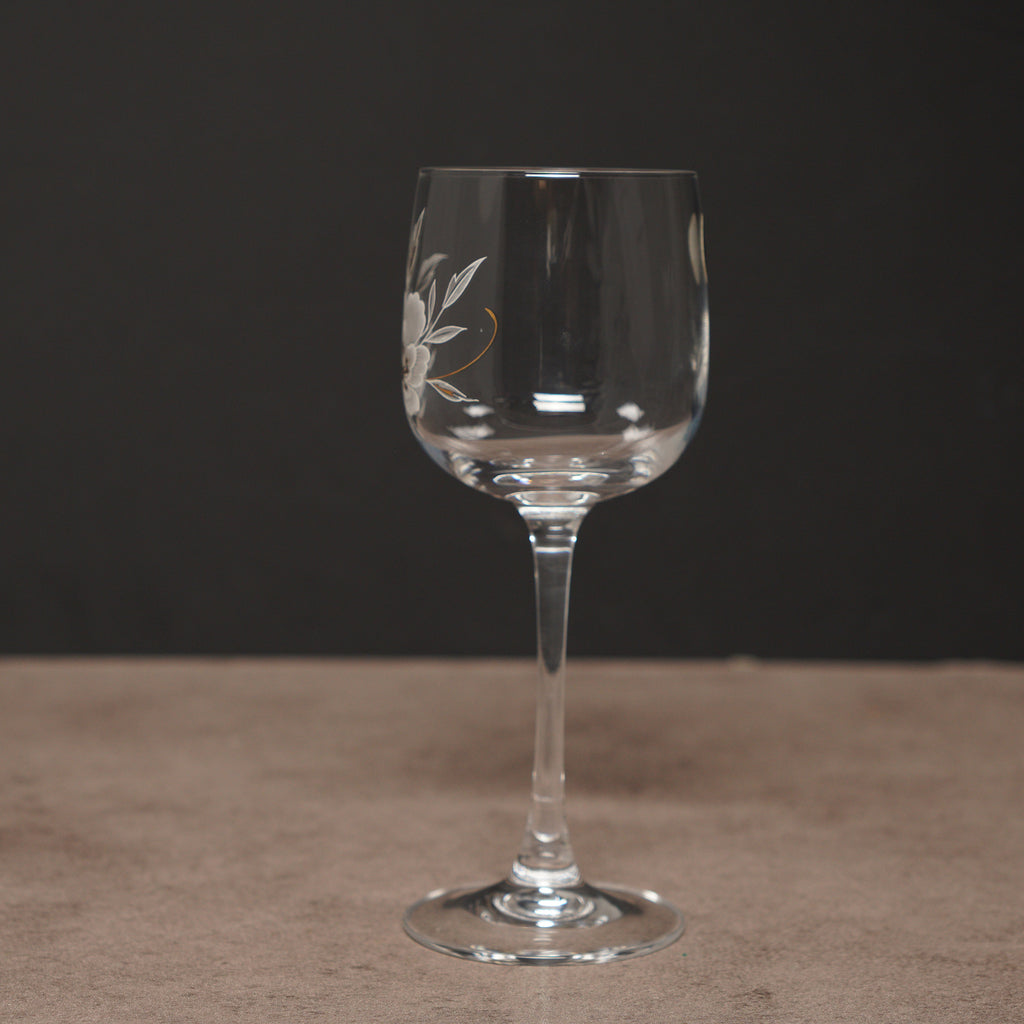 法國Cristal d'Arques"Briancon Decor Fleur"系列水晶杯