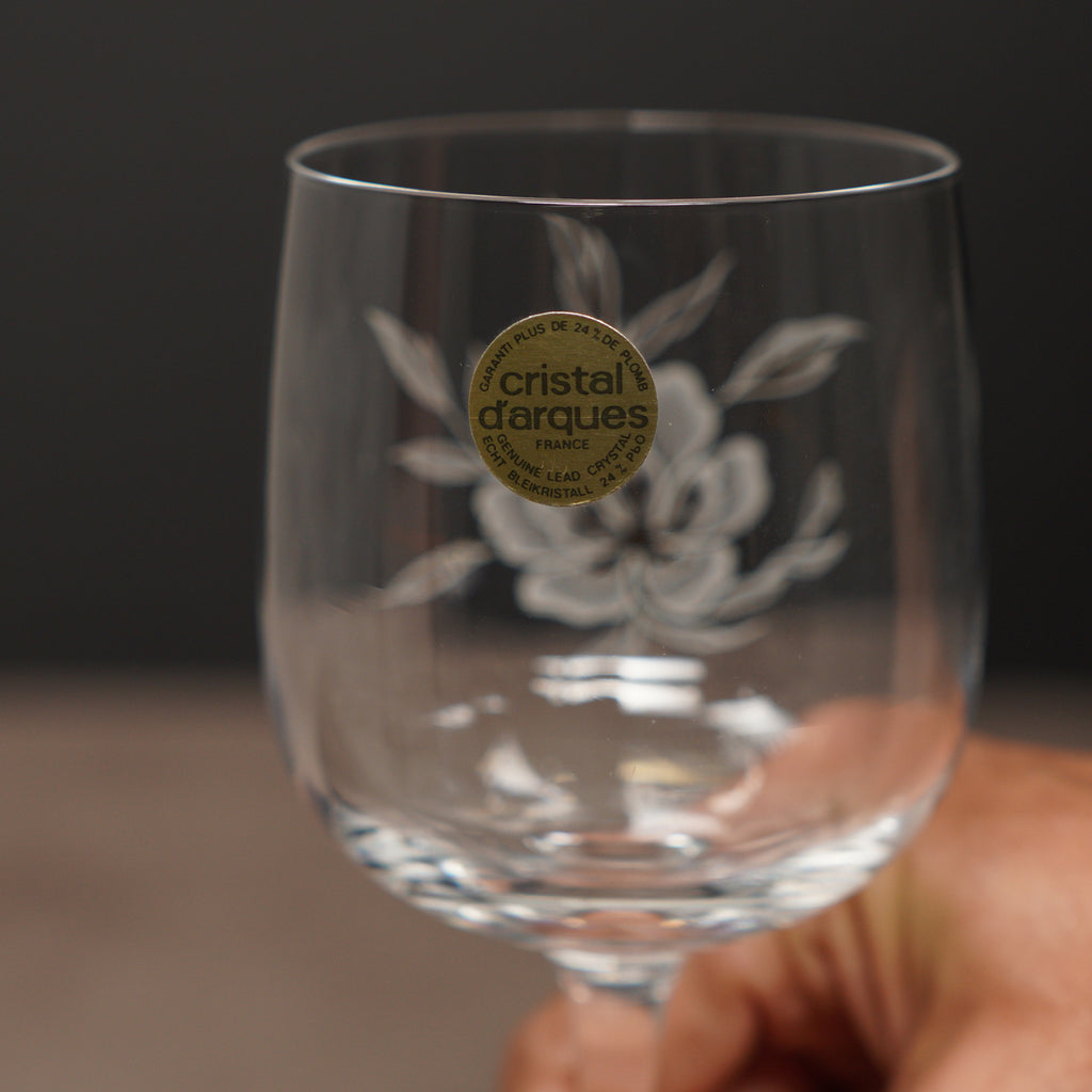 法國Cristal d'Arques"Briancon Decor Fleur"系列水晶杯