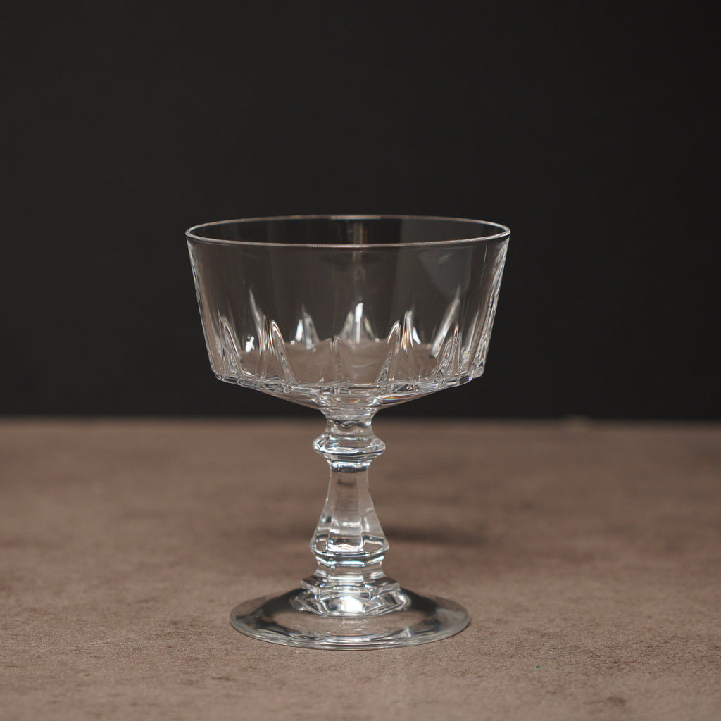 法國Cristal d'Arques"Louvre"系列絕版水晶雪酪甜品杯