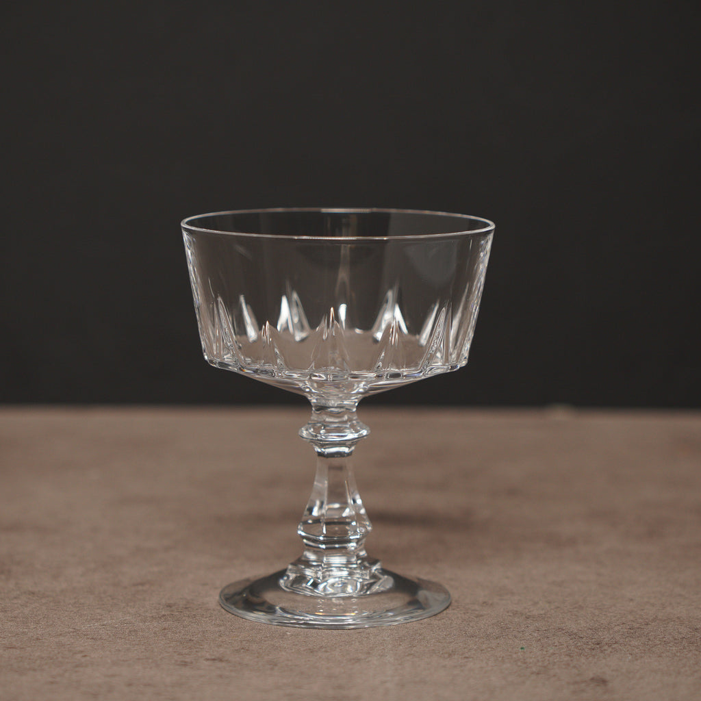 法國Cristal d'Arques"Louvre"系列絕版水晶雪酪甜品杯