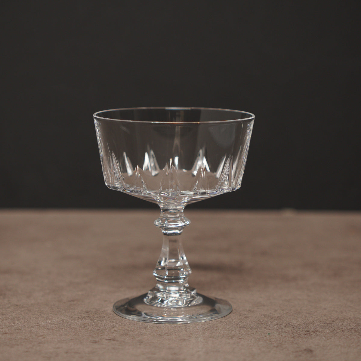 法國Cristal d'Arques"Louvre"系列絕版水晶雪酪甜品杯