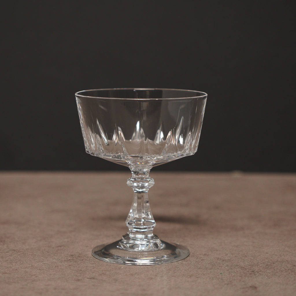 法國Cristal d'Arques"Louvre"系列絕版水晶雪酪甜品杯