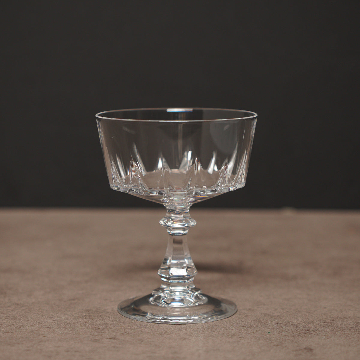法國Cristal d'Arques"Louvre"系列絕版水晶雪酪甜品杯
