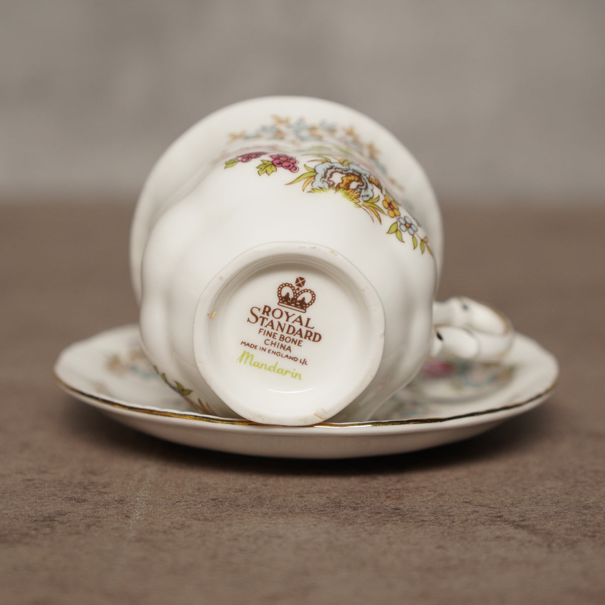 1949英國Royal Standard "Mandarain"系列細骨瓷對杯組