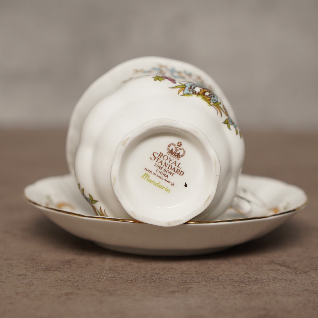 1949英國Royal Standard "Mandarain"系列細骨瓷對杯組