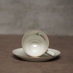 1954波蘭Karolina大玫瑰雙人描金茶具組
