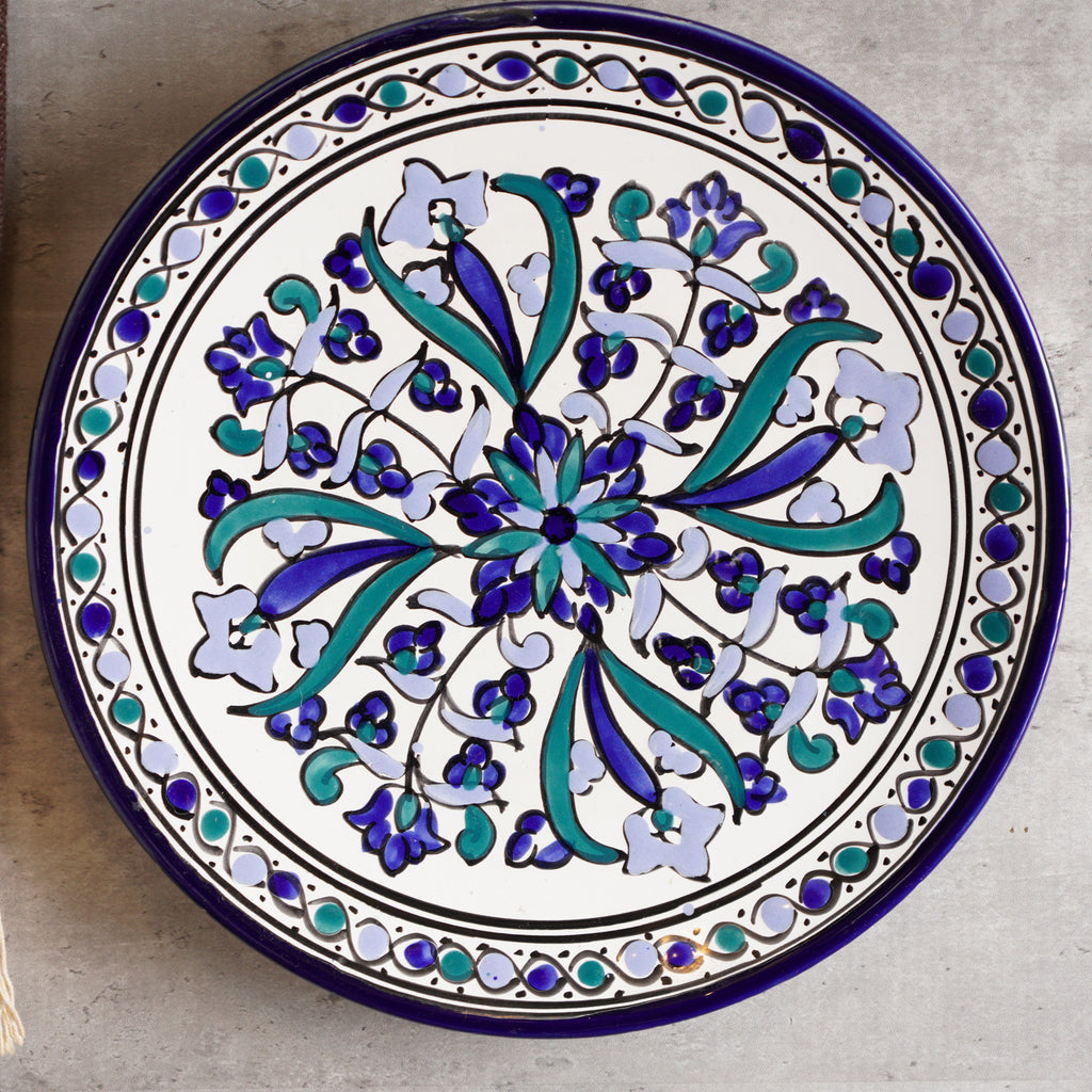南歐"Majolica"風格手繪大型掛盤