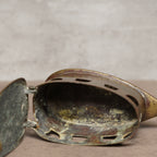 荷蘭實木把手古董黃銅熨斗