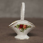 1980英國Royal Albert"鄉村玫瑰'骨瓷小提籃