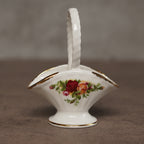 1980英國Royal Albert"鄉村玫瑰'骨瓷小提籃