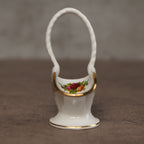 1980英國Royal Albert"鄉村玫瑰'骨瓷小提籃