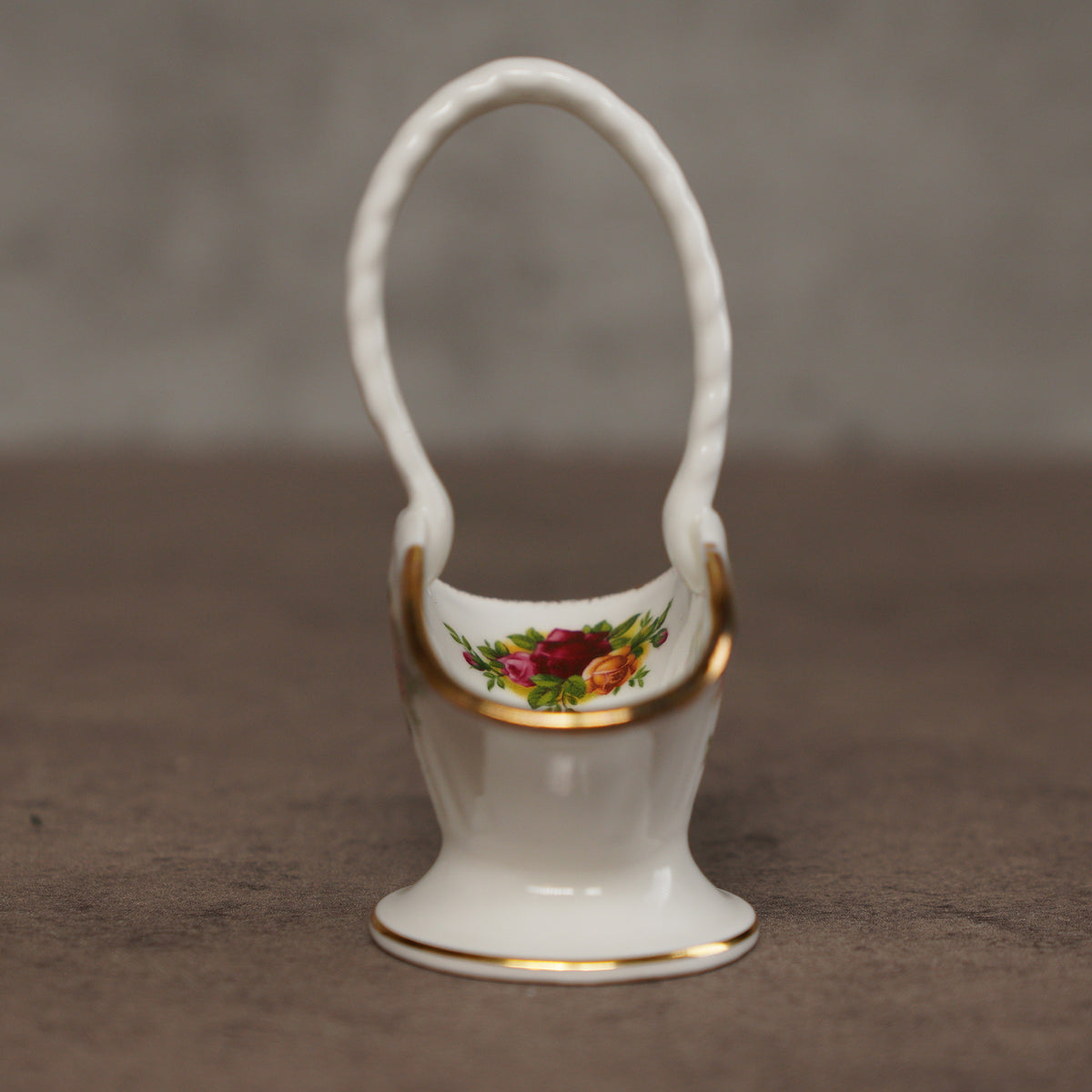 1980英國Royal Albert"鄉村玫瑰'骨瓷小提籃