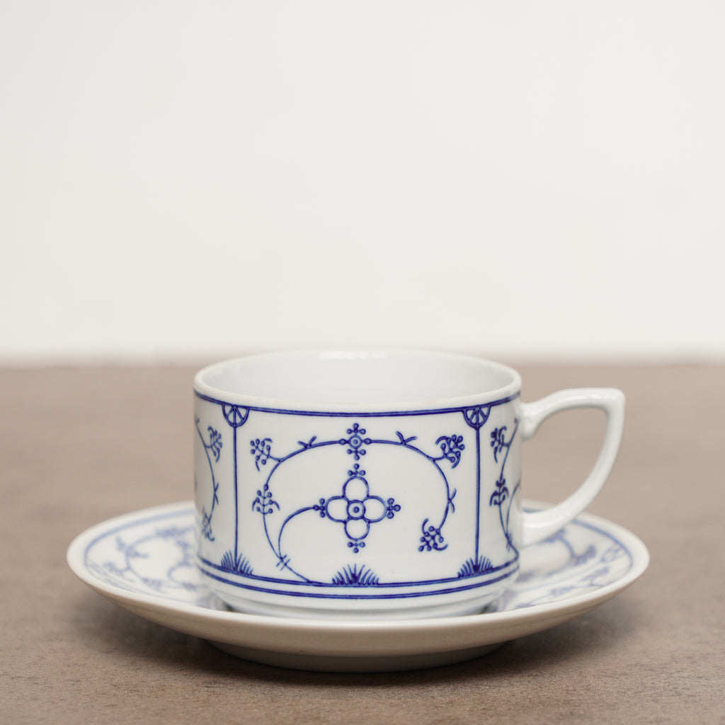 東德Jäger唐草紋Blau Saks茶杯組