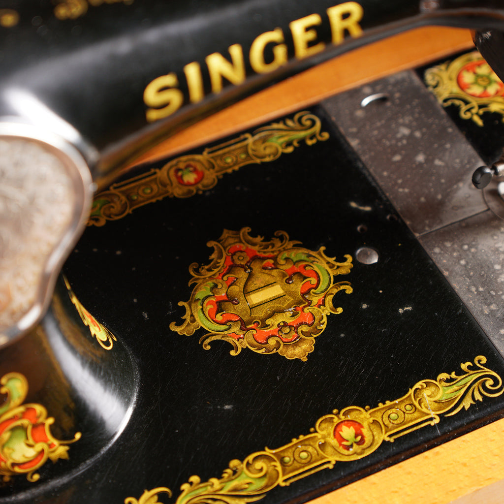 1938年Singer 128K手搖古董縫紉機