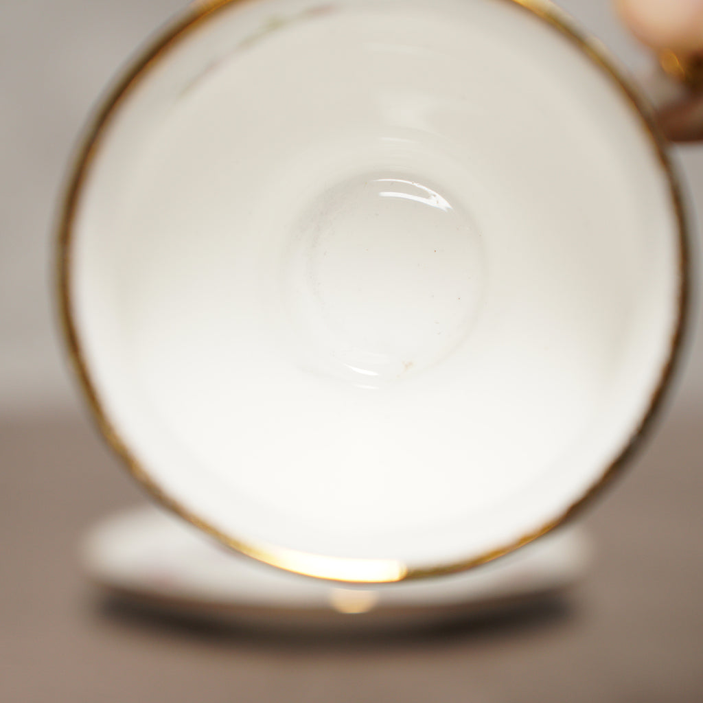 英國Elizabethan雙色玫瑰細骨瓷手工噴金杯組
