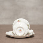 英國Royal Albert"勿忘我玫瑰"22k金His &amp; Hers骨瓷杯組