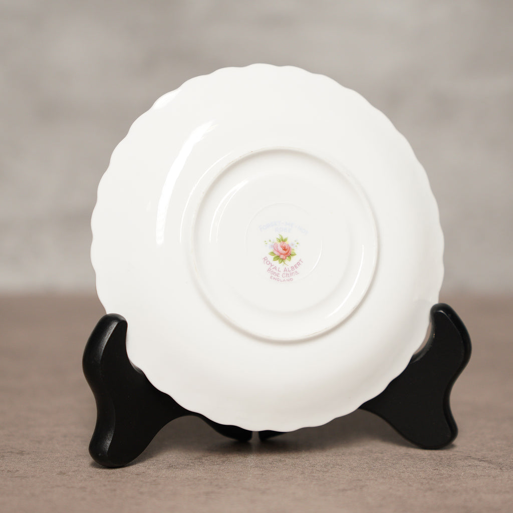 英國Royal Albert"勿忘我玫瑰"22k金His &amp; Hers骨瓷杯組