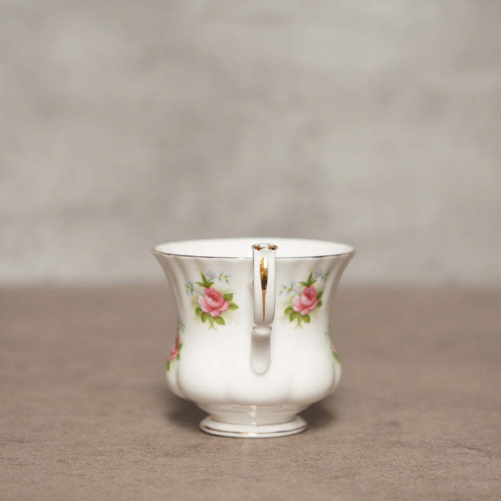 英國Royal Albert"勿忘我玫瑰"22k金His &amp; Hers骨瓷杯組