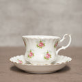 英國Royal Albert"勿忘我玫瑰"22k金His &amp; Hers骨瓷杯組