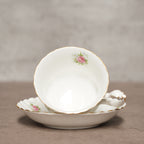 英國Royal Albert"勿忘我玫瑰"22k金His &amp; Hers骨瓷杯組