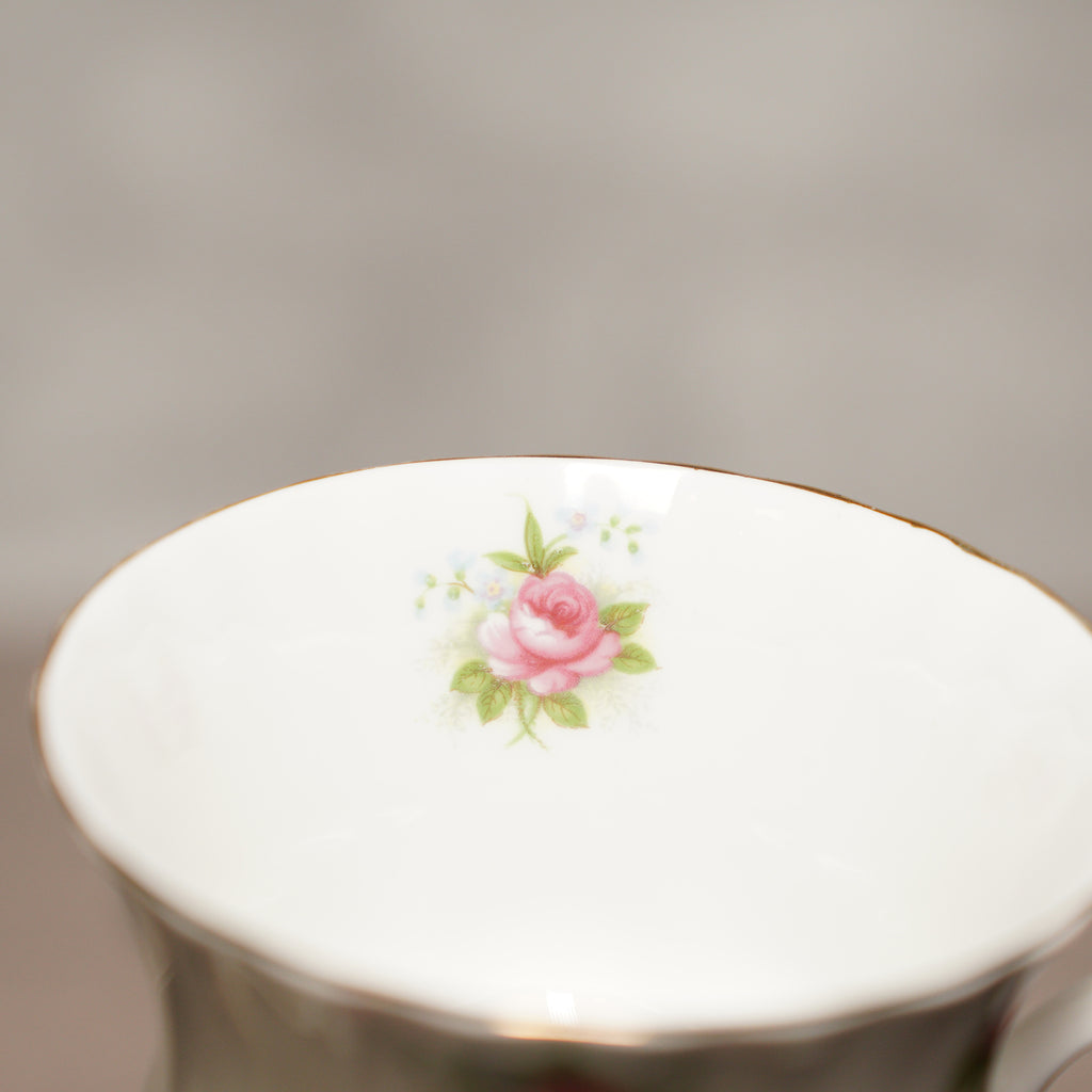 英國Royal Albert"勿忘我玫瑰"22k金His &amp; Hers骨瓷杯組