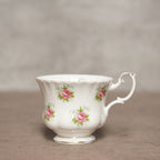 英國Royal Albert"勿忘我玫瑰"22k金His &amp; Hers骨瓷杯組
