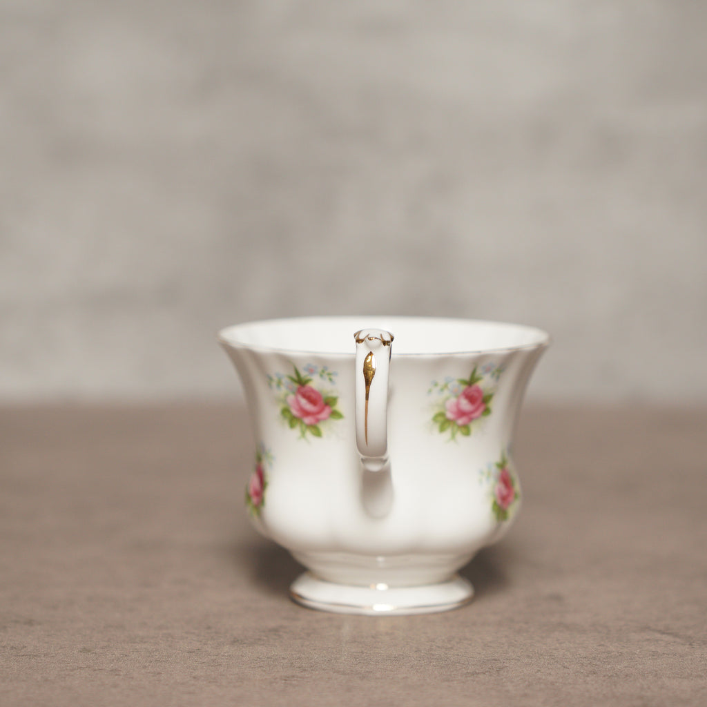 英國Royal Albert"勿忘我玫瑰"22k金His &amp; Hers骨瓷杯組