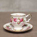 英國Elizabethan"吊鐘花"手工描金細骨瓷杯組