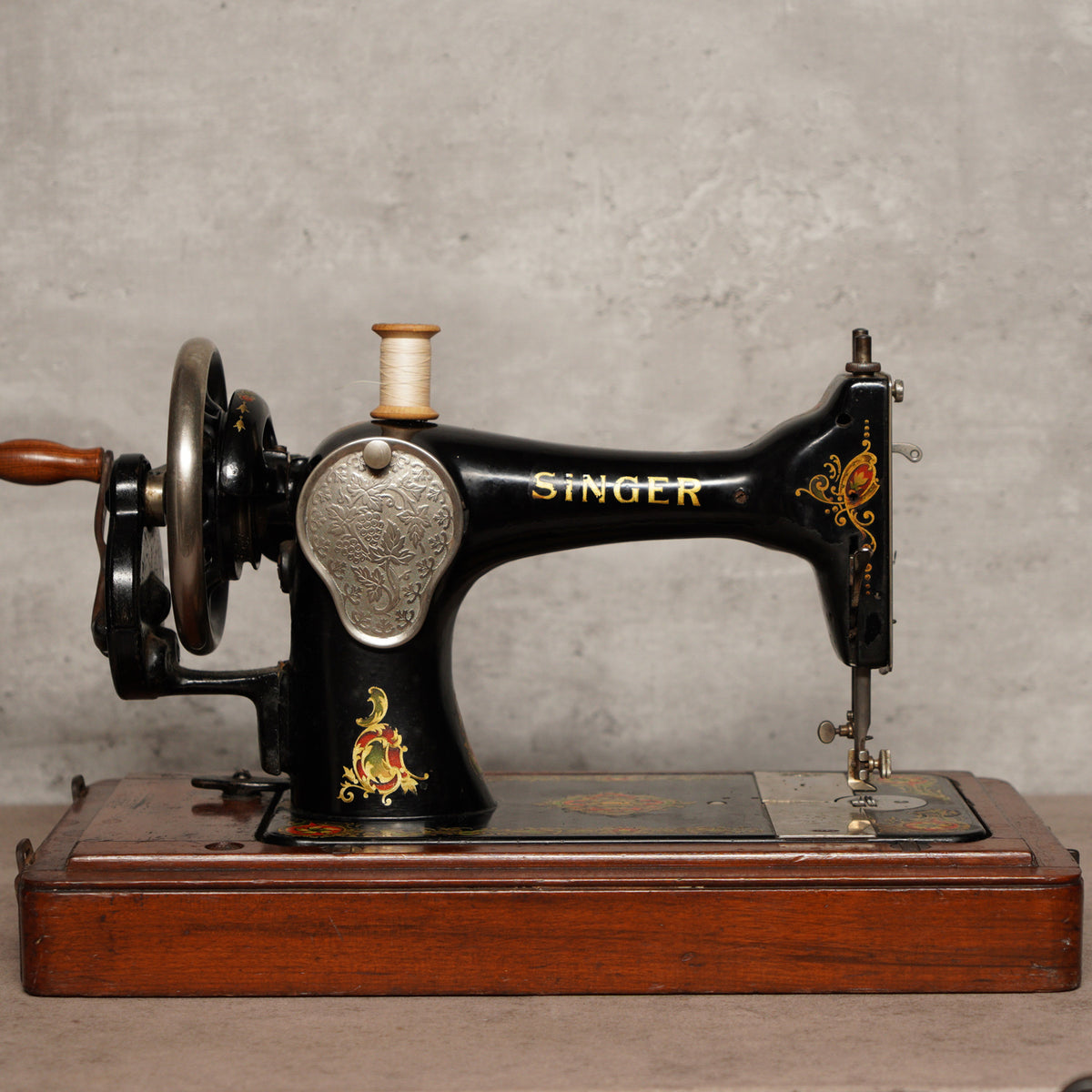 1925年Singer128K古董手搖縫紉機