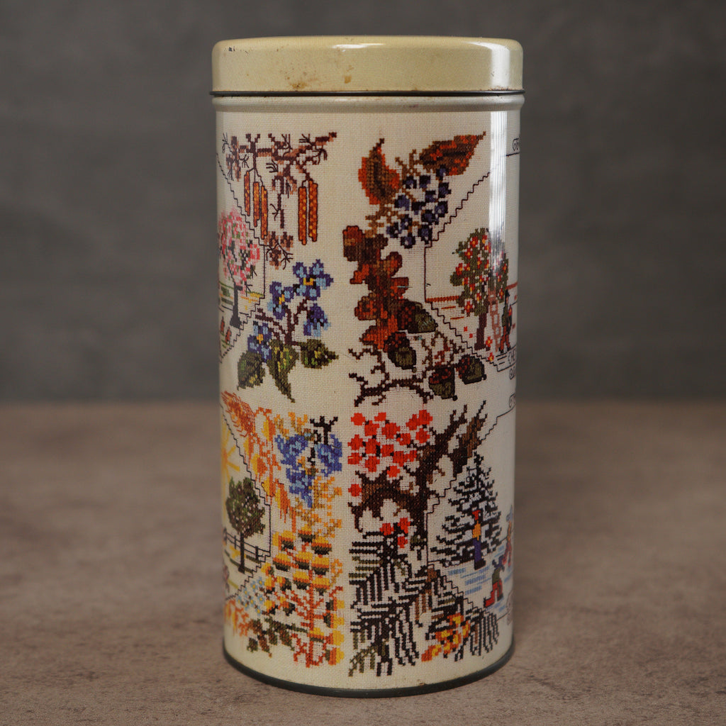 荷蘭Arks"四季刺繡"風格脆麵包罐