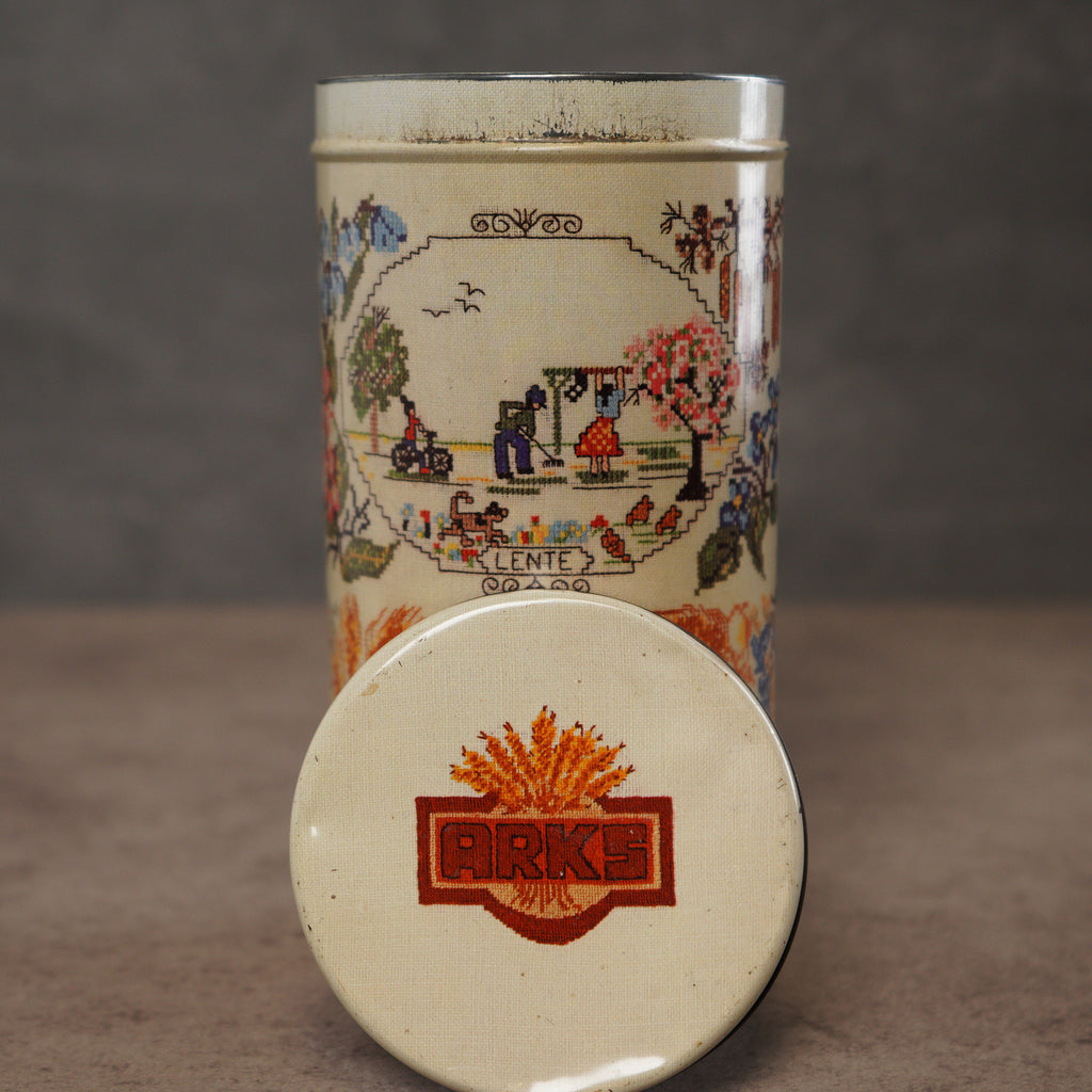 荷蘭Arks"四季刺繡"風格脆麵包罐