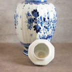 1940荷蘭Delft Blue風格半手繪壁爐花瓶三件組