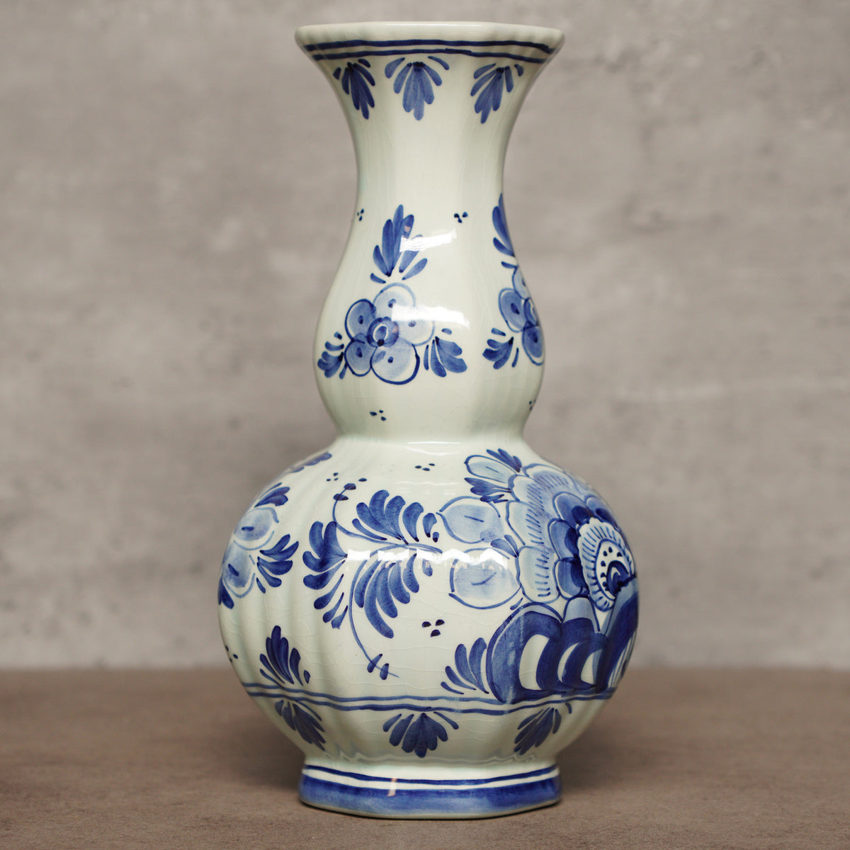 1950荷蘭Delft Blue風格手繪花瓶
