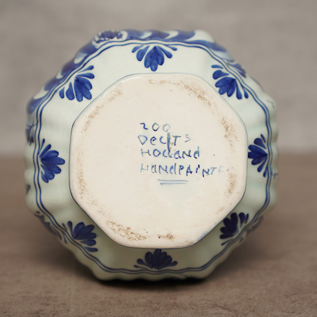 1950荷蘭Delft Blue風格手繪花瓶